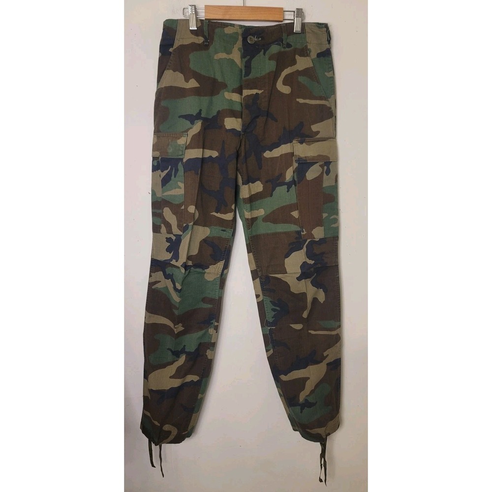 Army Trouser Original‎ BDU Camouflage Combat Pants 30x32 Vintage Camo Ripstop
